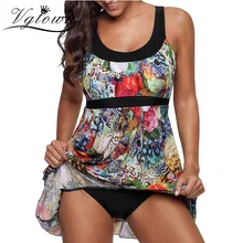 VGTOWN купальник женский танкини размера плюс 6XL купальник пуш-ап бикини набор танкини купальники пляжная одежда