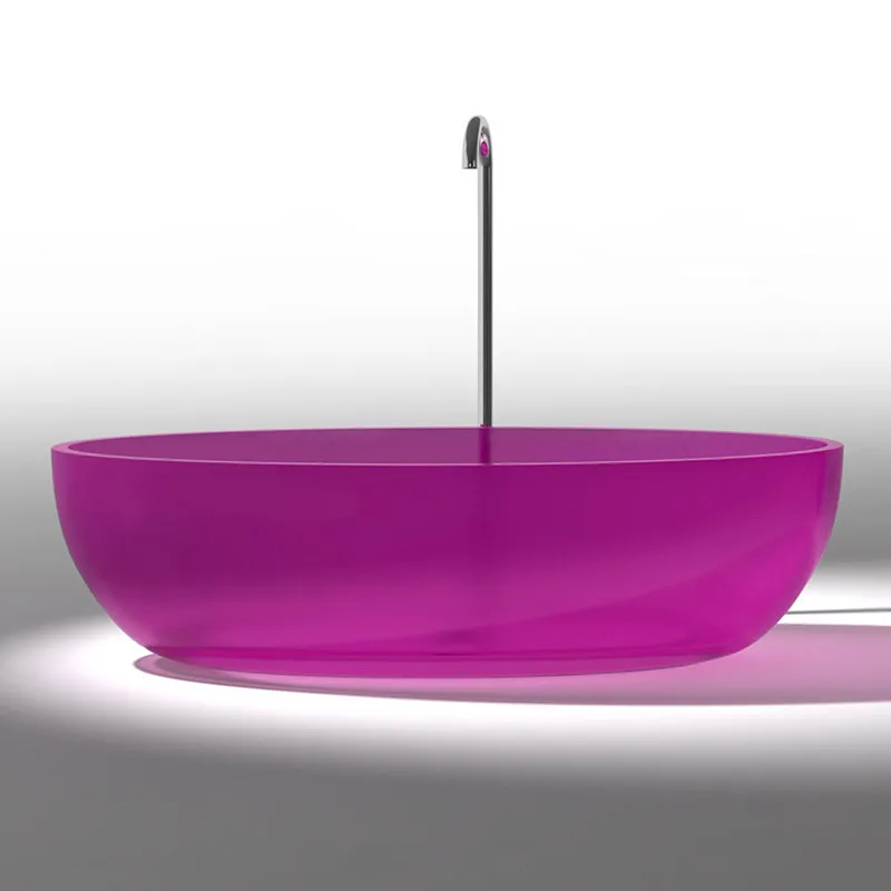 1700x800x480mm Novo Design Cor Sólida Free Standing Banheira Oval Forma RS6589-1-2
