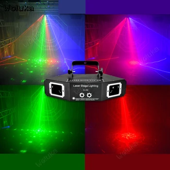 

Double beam pattern laser light KTV Music Party Night Club Lights Disco Flash Bar Stage Lighting Colorful LED Lights CD50 W01