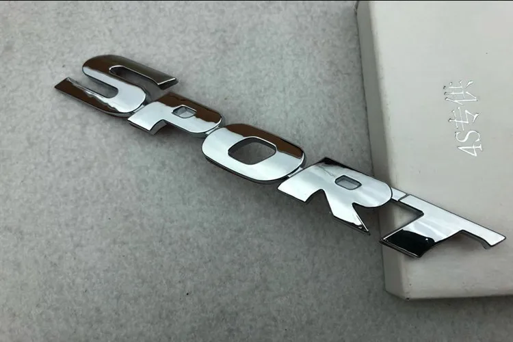 100 pc 3D хром серебро Спорт ABS Автомобильный логотип боковой эмблемы значок двери наклейка авто аксессуары для Highlander