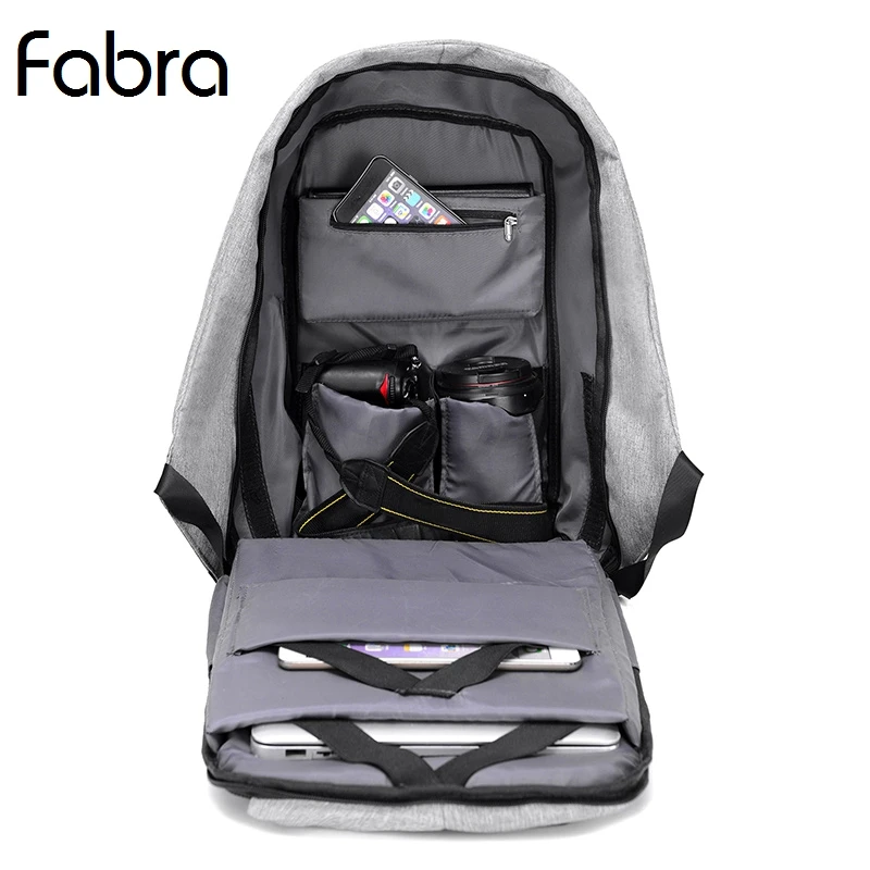 

Fabra USB Charging Men Backpacks Laptop 13 Inch Notebook Camera Bag Women Denim Backpack School Book Shoulder Back Bags Travel