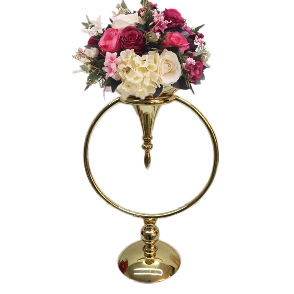 

10 PCS Gold Vase Metal Flower Pot Table Wedding Centerpieces Event Flower Road Lead Decoration