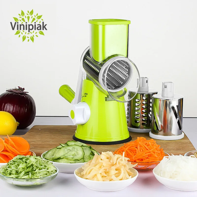 

Adjustable Round Spiral Slicer Grater Nuts Fruit Vegetable Chopper Kitchen Tools Cutter Shredder Manual Cutting Slicer