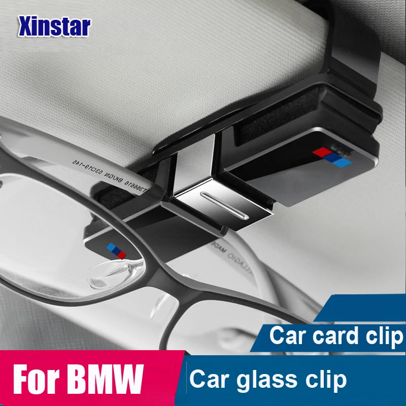 

3 Colors Business card holder car glass clip car sunshade decoration for bmw M E46 E60 E71 E87 E90 F10 F20 F30 GT X1 X3 X5 X6