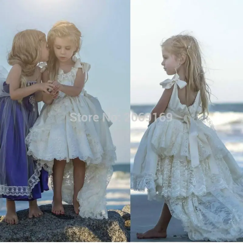 High-Low-Flower-Girls-Dresses-Ivory-For-Wedding-Layers-Lace-Beads-Ribbon-2017-Beach-Spring-Pageant (3)
