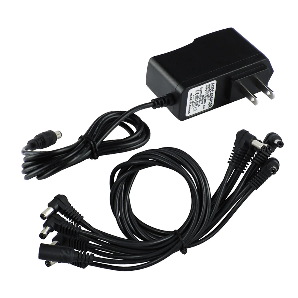 FLEOR 8 Way Daisy Chain Cable Guitar Effect Pedal Power Cable with