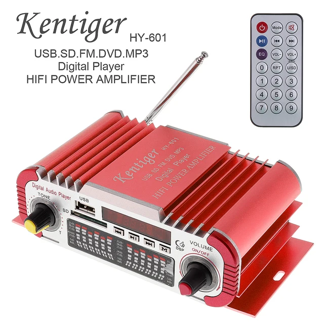 Best Price 2 Channels Hi-fi Digital Mini Motorcycle Auto Car Stereo Power Amplifier Sound Mode Audio Music Player Support USB / FM / SD/DVD