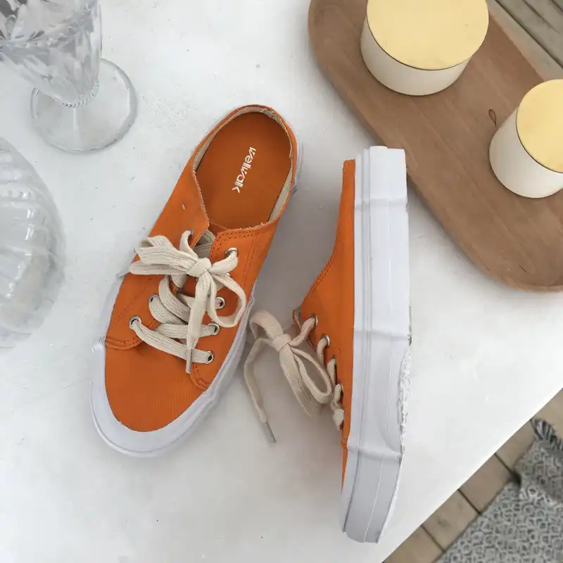 open back canvas shoes