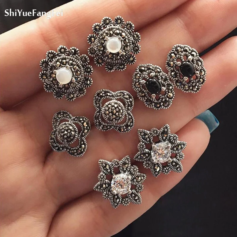 4 пар/компл. разноцветные Bijoux(украшения своими руками) с украшениями в виде кристаллов и цветов серьги-гвоздики в форме комплект для женщин: Boucle D'oreille ювелирные изделия ослепительные Серьги Brincos, можно носить