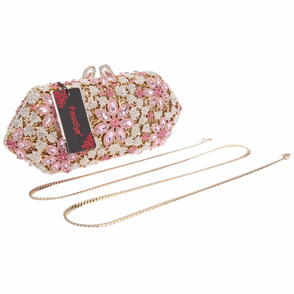 Fawziya вишневые цветы Хрустальные кошельки и сумки для женщин официальные