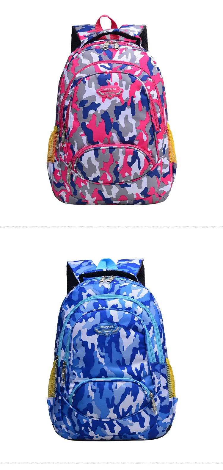 Детская нейлоновая школьная сумка, Студенческая камуфляжная ортопедическая школьная сумка, Школьный Рюкзак Для Путешествий, школьный рюкзак для подростков и мальчиков, школьная сумка Mochila