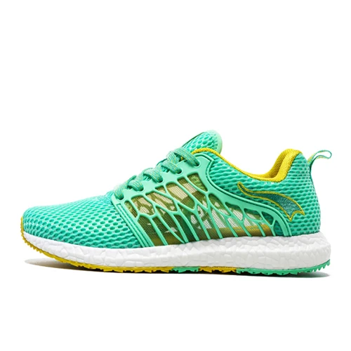 ONEMIX Unisex Running Shoes Breathable Mesh Men Athletic Shoes Super Light Outdoor Women Sports shoes walking jogging shoes - Цвет: Light Green