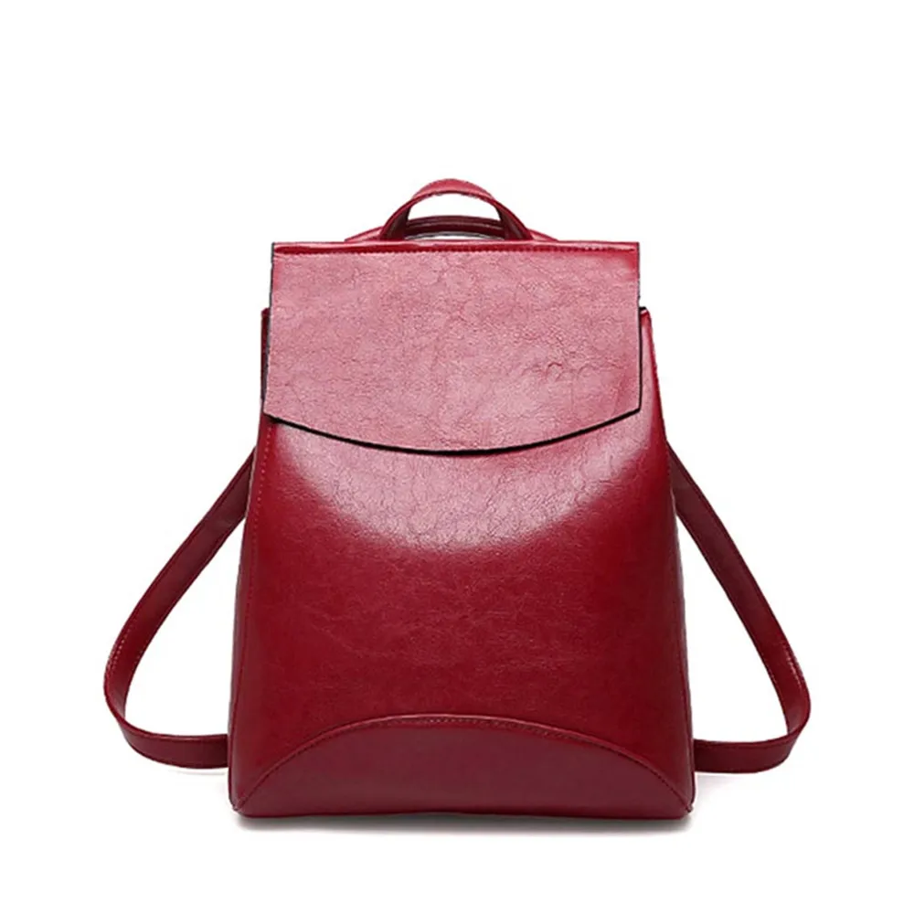 

2019 Fashion Women Backpack High Quality PU Leather Backpacks for Teenage Girls Female School Bookbag Mochila Back Pack Black