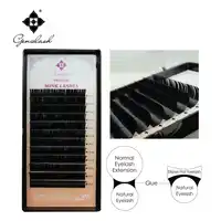 Genie 4pcs/lot Ellispe Flat Eyelash extension Soft Thin Tip Flat Roots False Eyelash Extension flat ellipse eyelash extensions