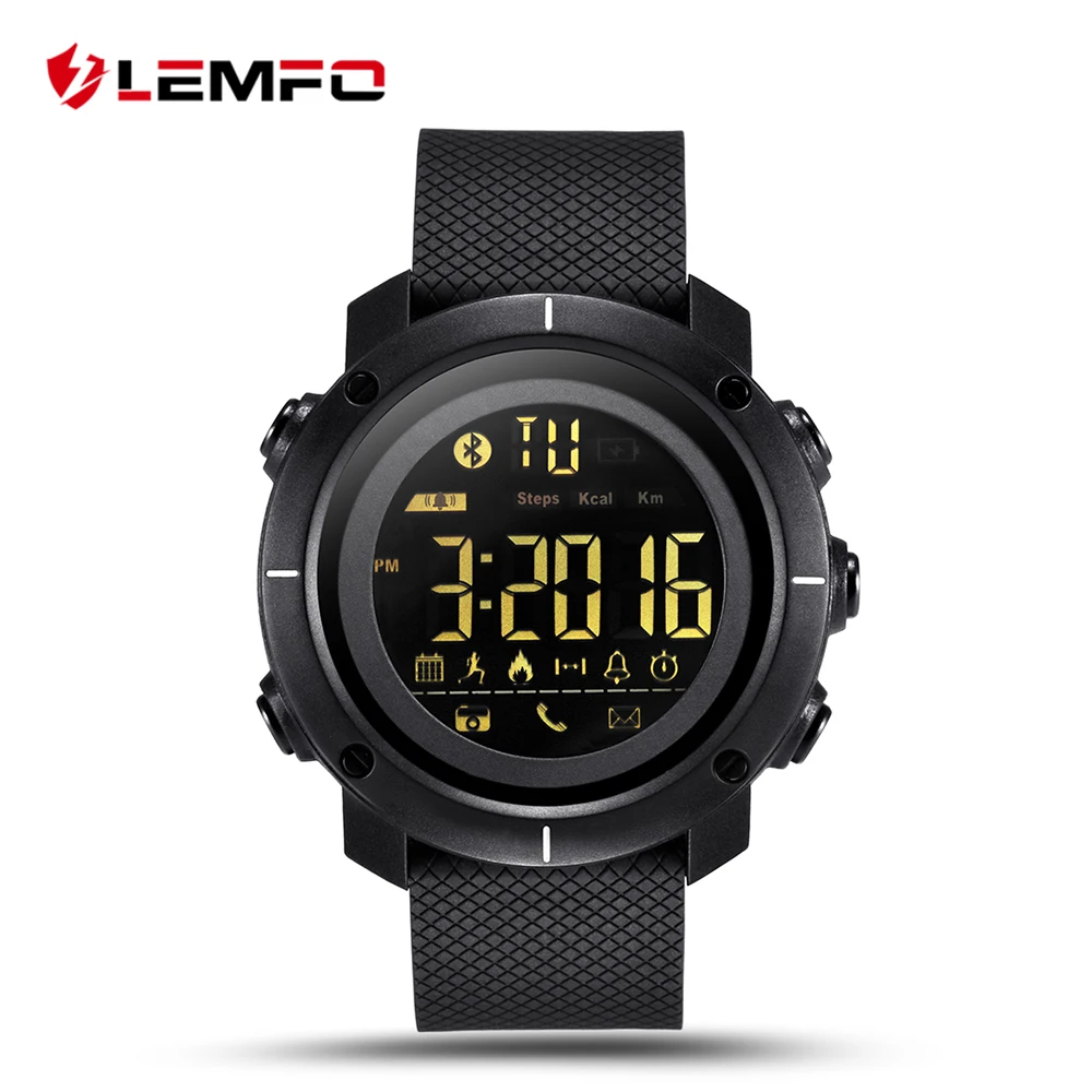 LEMFO LF19 Smart Watch Waterproof Smartwatch Bluetooth Pedometer Message Phone Reminder for IOS Android Phone