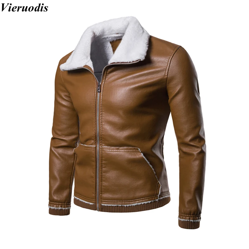 Men Tactical PU Leather fleece Jacket Winter Military Bomber Jacket