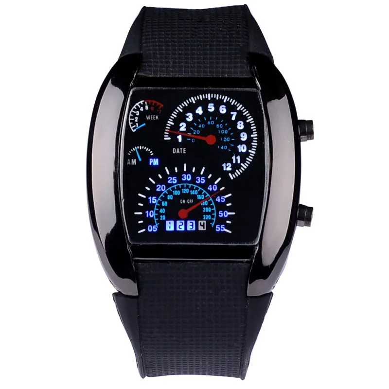 

Fashion Car Design Men Sports Watches Led Digital Watches Men Electronic Watches Men Silicone relogio masculino Erkek Kol Saati