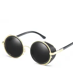 Новые брендовые Дизайнерские мужские солнцезащитные очки в стиле стимпанк сетка металлическая рамка луч винтажное Зеркало Пилот