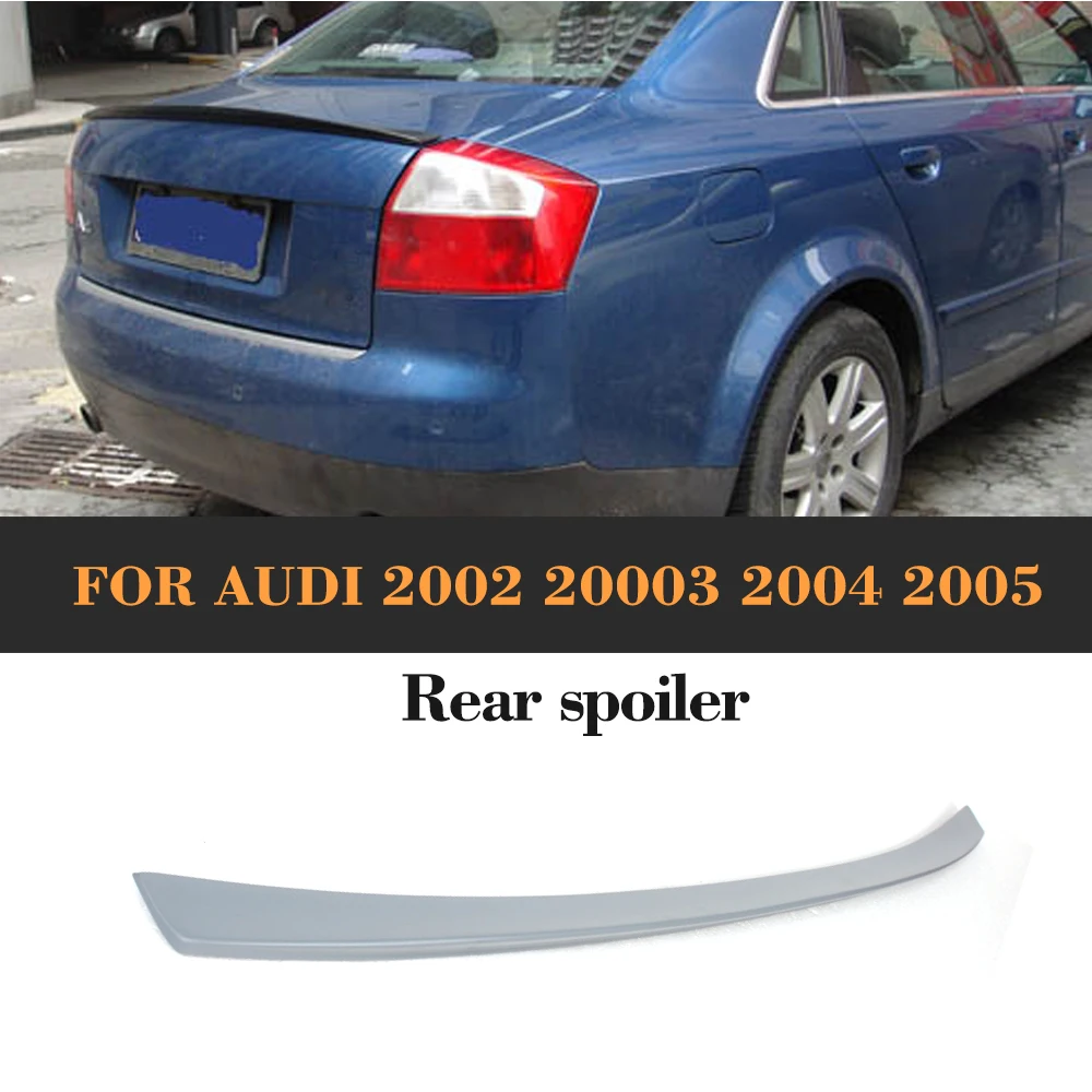 straal gemeenschap gewelddadig Rear Trunk Spoiler Wing PU Unpainted Fit for Audi A4 B6 Sedan 4 Door 2002  2005 (Not for Sline)|sedan| - AliExpress