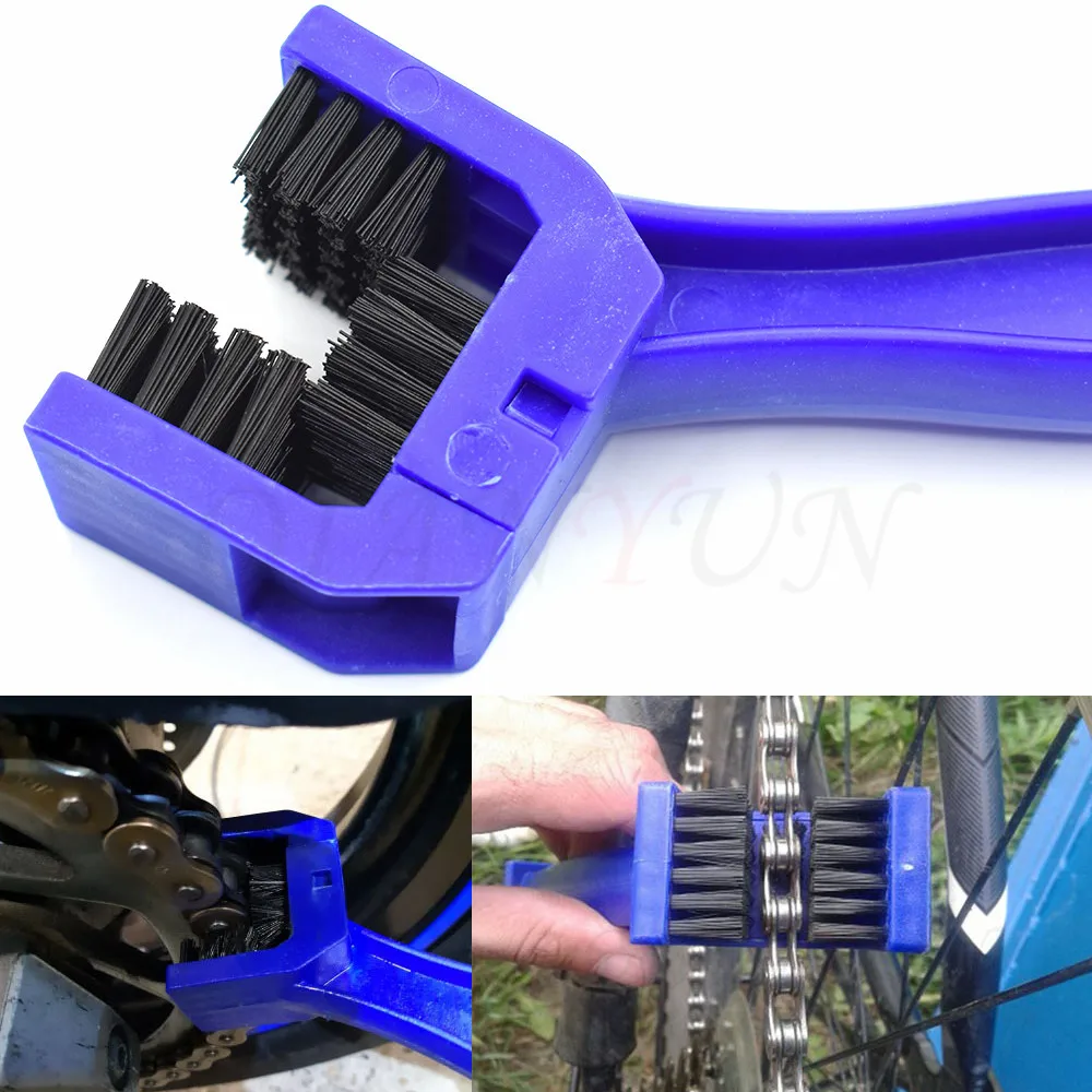 

Universal Bike oiling Tool Scrubbe Cleaning Cleaner Wash brush Bicycle Set Flywheel Clean motorcycle Chain tension guide Blue