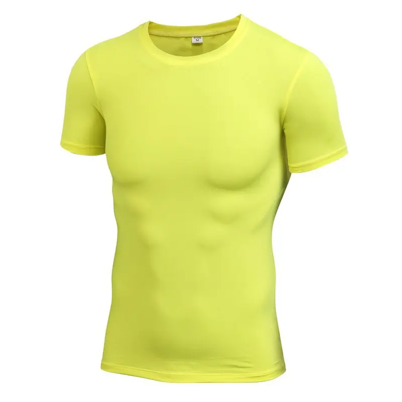 Мужские летние компрессионные футболки эластичные быстросохнущие баскетбольные футболки для бега с коротким рукавом спортивные лосины базовый слой топы