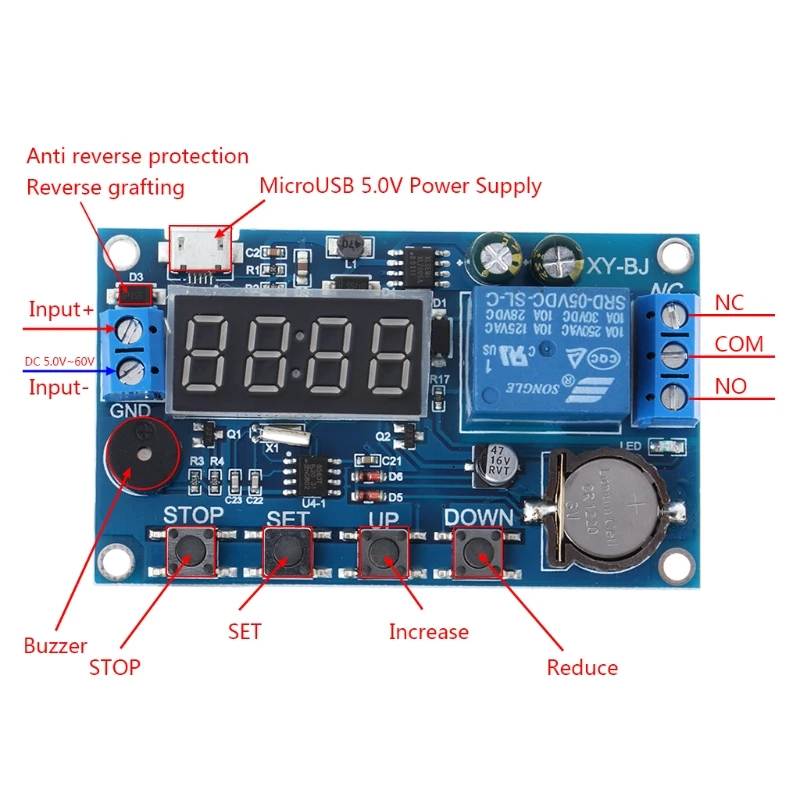 Trigger Cycle Timer Delay Switch 12V 24V Relay Switch Module 24H Timing Control#Aug.26