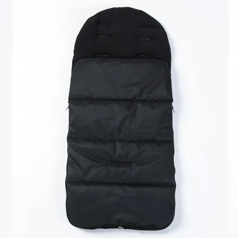 Детский спальный мешок для коляски, теплый зимний конверт для новорожденных, детский плотный чехол для ног, для коляски, для детской коляски, муфта для ног - Цвет: black