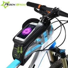 ROCKBROS Bicycle Smart Phone5.8/6.0 Inch Bag MTB Road Bicycle Bike Bags Rainproof Front Tube Frame Saddle Bags RK0016