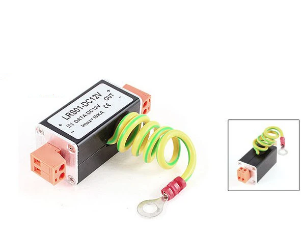 Computer & Office Free Shipping 1pcs Ac Dc 12v Single Channel Power Surge Protector Lighting Protection With 2pin Connector Bright In Colour