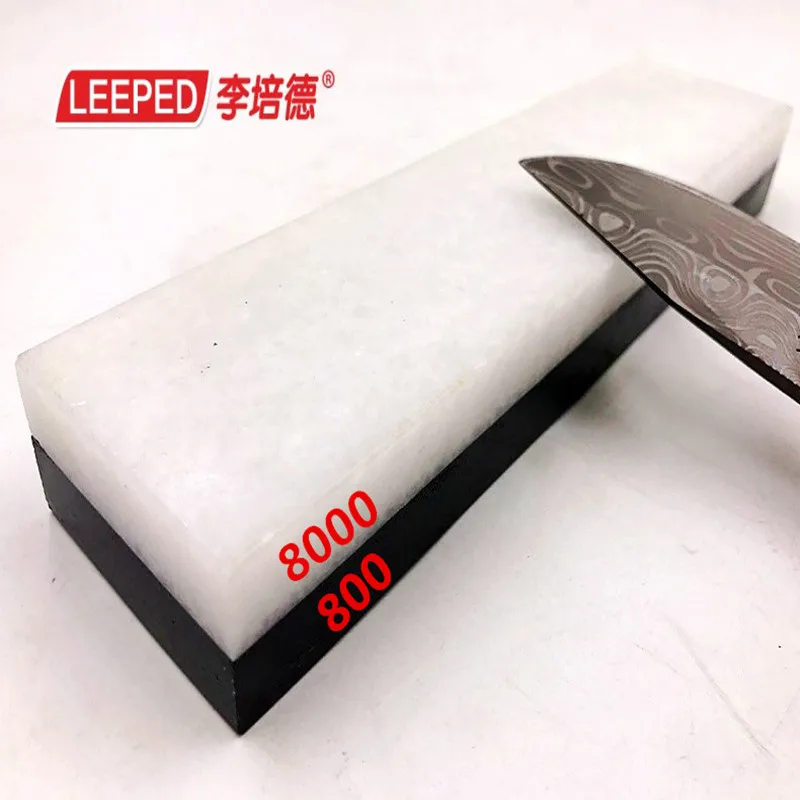 Leeped 800/8000 Грит Двойными Бортами Профессиональный натурального агата и карбида бора Ножи точилка точильный камень заточка Камни