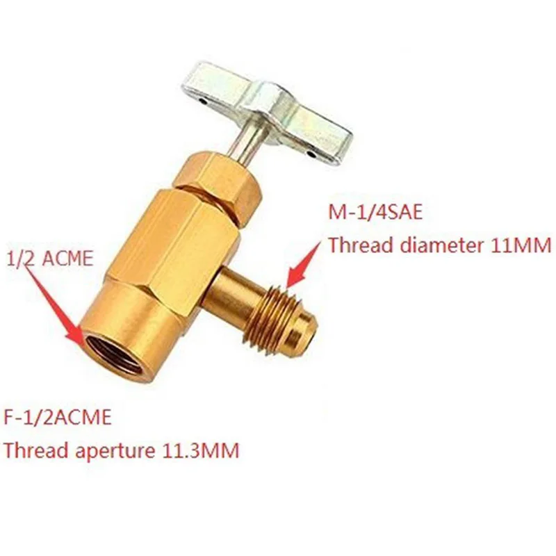 Сплав 1/4 SAE Thread Adapter R-134a хладагент может кран для канистры открывалка клапанный инструмент авто аксессуары автомобиль Стайлинг