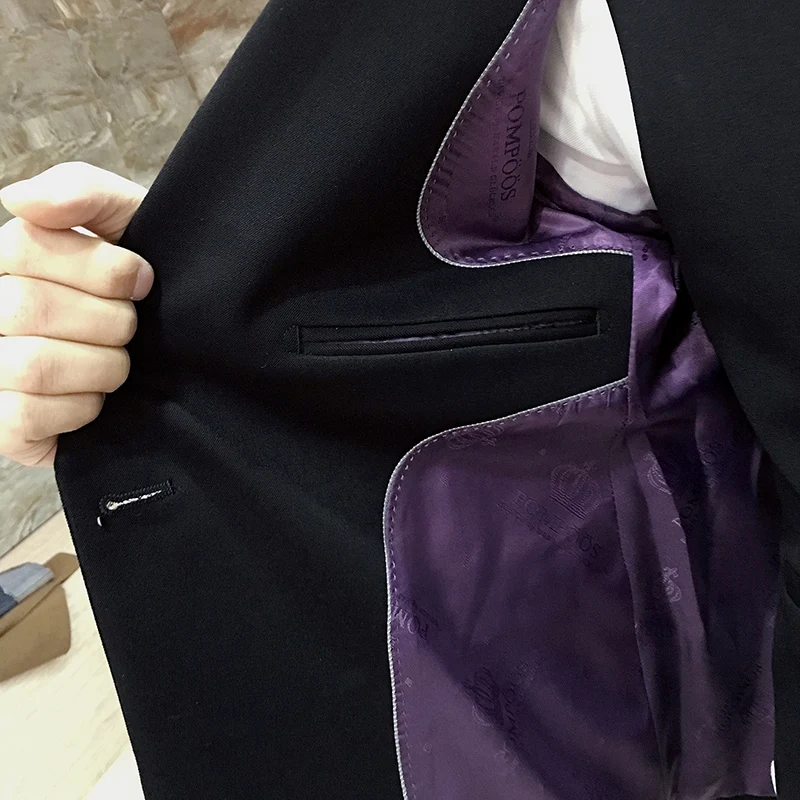 ( Jackets + Pants ) Solid Color Double Breasted Suit Groom Wedding Suits Men Dress Suit Dinner Party Prom Suit Formal Business ( Jackets + Pants ) Solid Color Double Breasted Suit Groom Wedding Suits Men Dress Suit Dinner Party Prom Suit Formal Business