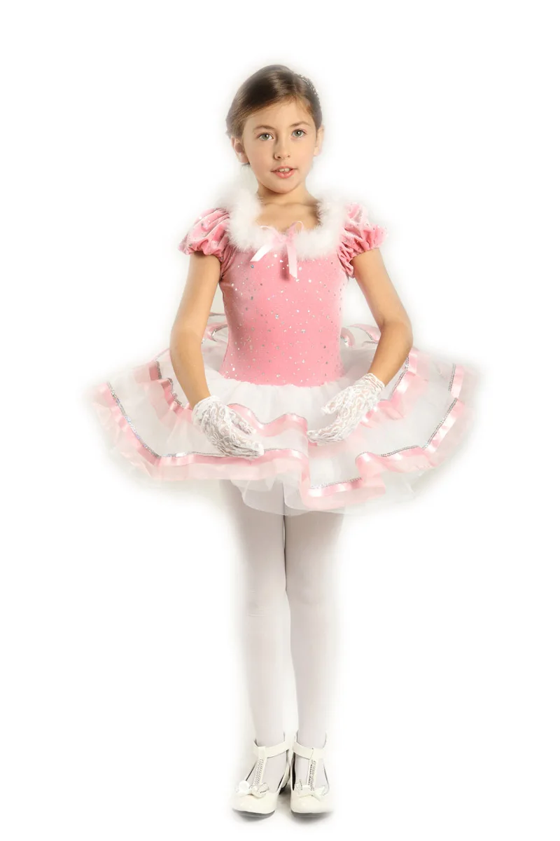 TiaoBug Enfant Fille Robe De Danse Ballet Tutu Justaucorps De Danse