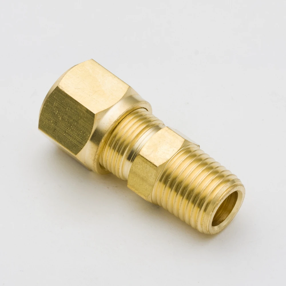 

2pcs 1/4" 3/8" Tube O.D and 1/8 "1/4" 3/8" 1/2" NPT Male Brass Pipe Fitting DOT Air Brake Tubing Male connector(Model:1468)