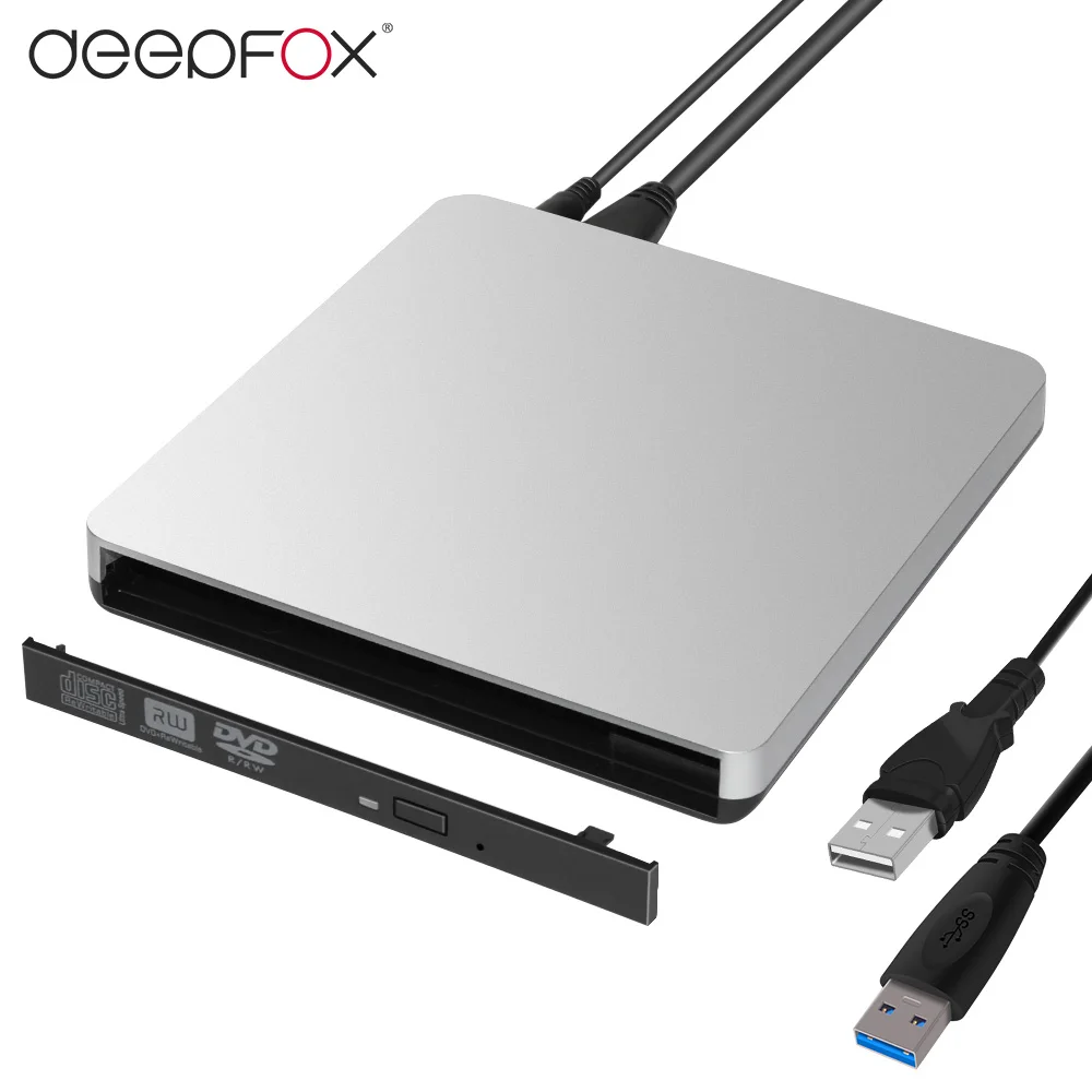 Slot in USB 3.0 12.7mm SATA Interface Laptop Notebook CD/DVD RW Burner ROM Drive External Case Encl