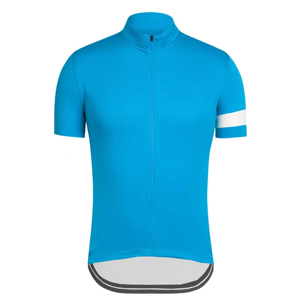 Mens Short Sleeve Cycling Jersey pure blue Ropa Ciclismo Road Racing