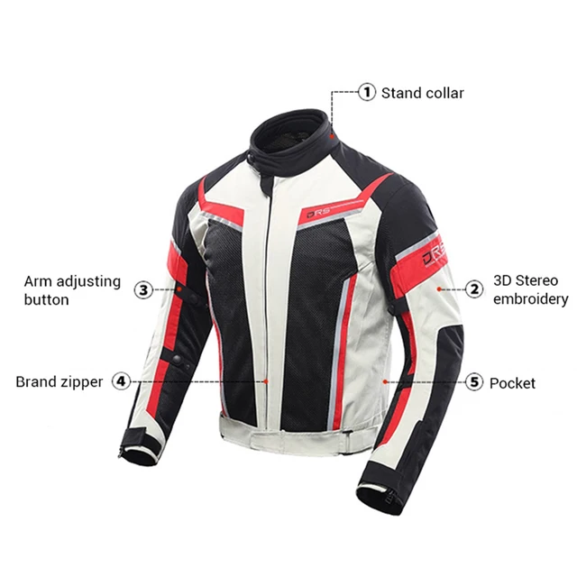 DUHAN Motorcycle Jacket Men Pants Moto Summer Protective Motorcycle Suit Mesh Moto Racing Jackets Clothing Motorbiker Chaqueta 4