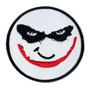 

8CM Embroidered Sew Iron On Patch Clown Joker Mask Badge For Bag Jeans Hat Appliques DIY Handwork Sticker Decoration