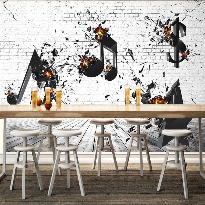 beibehang Custom 3d wallpaper music bar KTV cultural background Living room bedroom background wall painting decoration beibehang Custom 3d wallpaper music bar KTV cultural background Living room bedroom background wall painting decoration