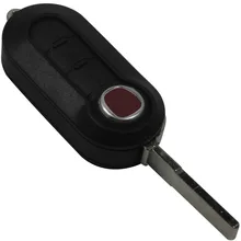 10 шт. Высокое качество оболочки ключ, пригодный для fiat 500-Fiat 3 кнопка флип remotekey blank (черный Цвет) с бесплатной доставкой с логотипом