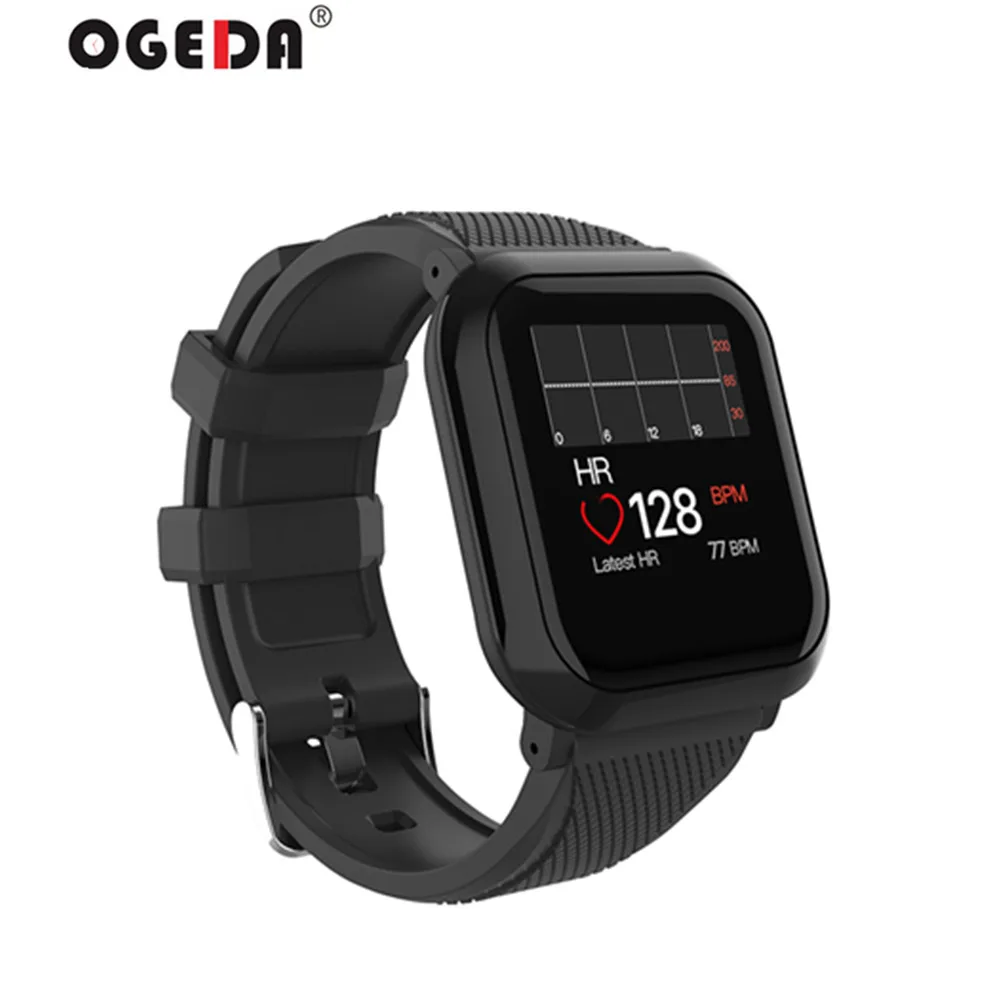 

OGEDA 2019 Smart Watch Men Fitness Tracker Waterproof Sport Bracelet For Android / IOS Phone Heart Rate Monitor Blood Pressure