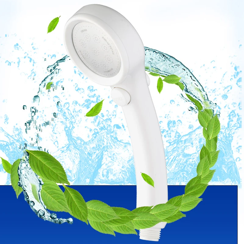 abs white improve pressure detachable shower head with water stop