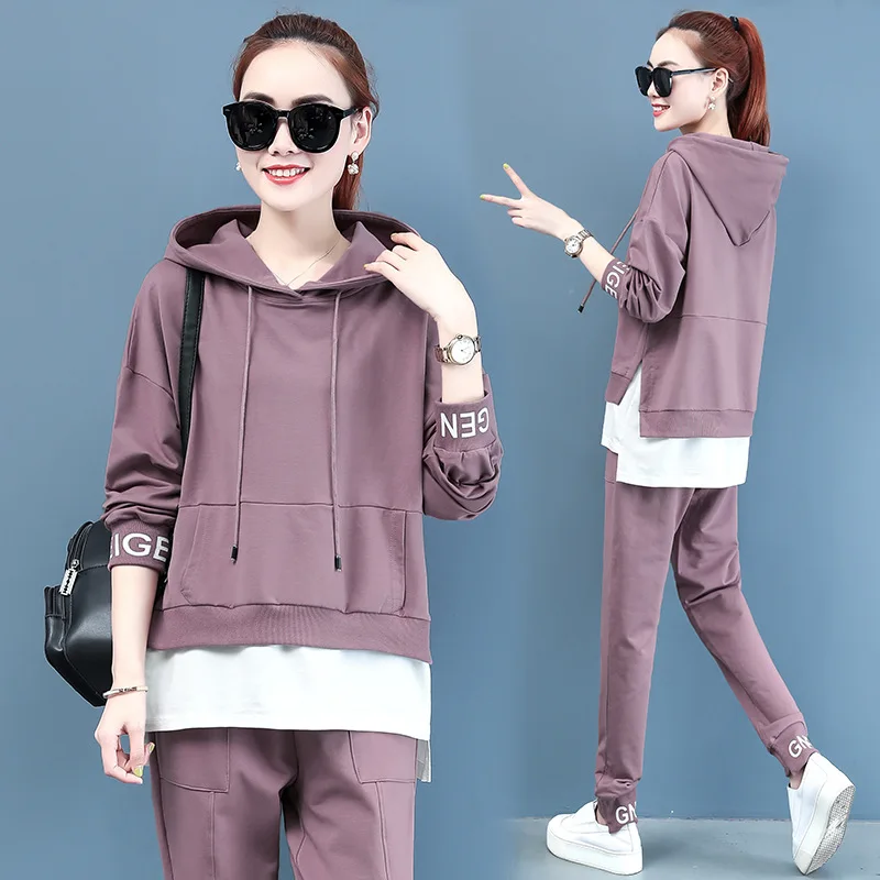 

Women Clothing Set Sportswear 2019 Autumn New Hoodies Sweatshirts Sporting Sets Women's Tracksuits Two Piece Hoodies+pants 2pcs
