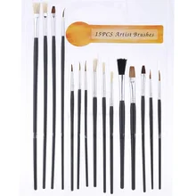 Прочные 15 шт. щетинные кисти для волос, наборы для масляных акварельных красок, художественные акриловые краски для рисования, товары для рукоделия, канцелярские принадлежности для студентов