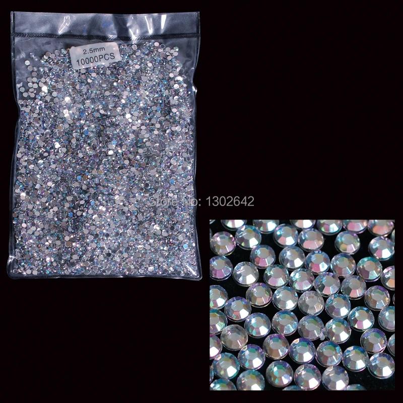Job Lot bag 10000 PURPLE gems 2mm Nail Gems flatback rhinestones crafts etc