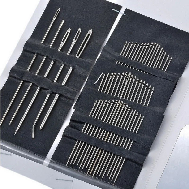 

55Pcs/Set Sewing Needles Kit DIY Stitching Needles Set Stainless Steel Knitting Pins Patching Tools Hand Embroidery Mending Tool