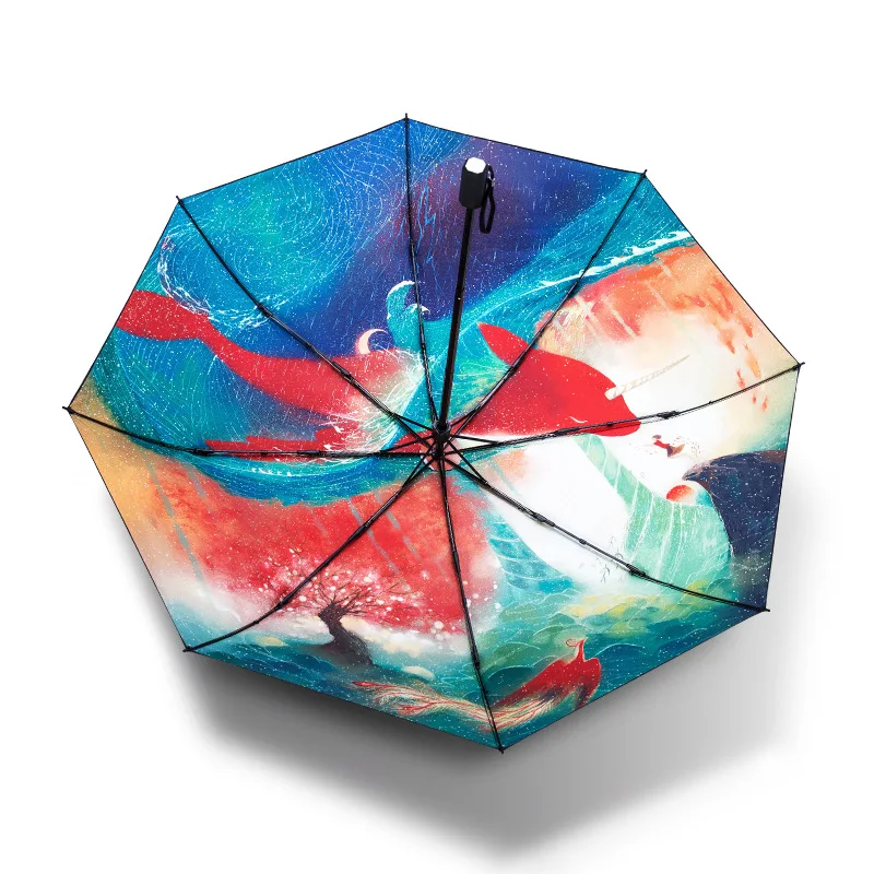 

Genuine High Quality Big Fish Sea Bream Umbrella Sunscreen UV Sun Folding Umbrella Cartoon Sunshade Parasol