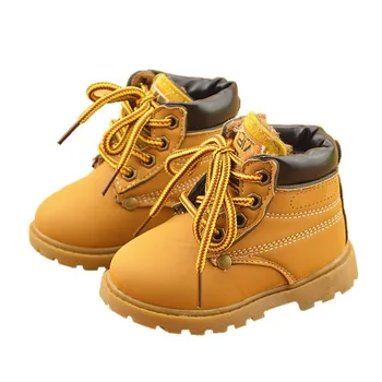 Comfy kids winter Fashion Child Leather Snow Boots For Girls Boys Warm Martin Boots Shoes Casual Plush Child Baby Toddler Shoe