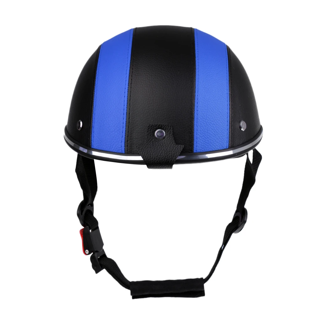 Motorcycle Cycling Half Open Face Helmet Baseball Cap Foam Padded PU Hat Visor for Climbing Mountaineering Motorcycle Cycling