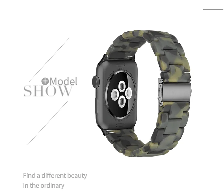 IWatch 4 ремешок для часов, модный сменный ремешок, браслет, аксессуары, ремешок для Apple Watch, серия 4, 3, 2, 1, 38, 40, 42, 44, мм, ремешок из смолы